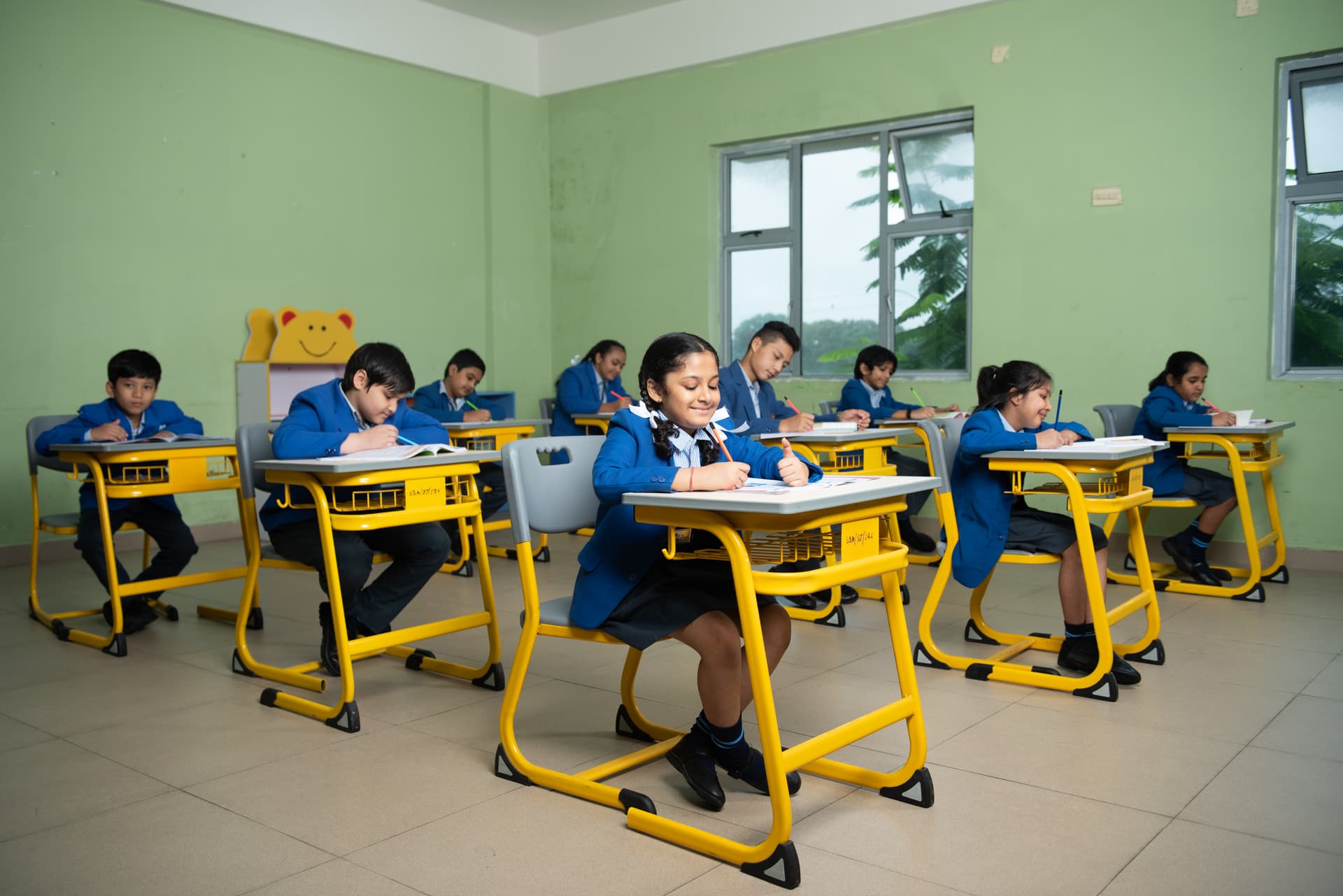 A class in session at Sri Sri Academy