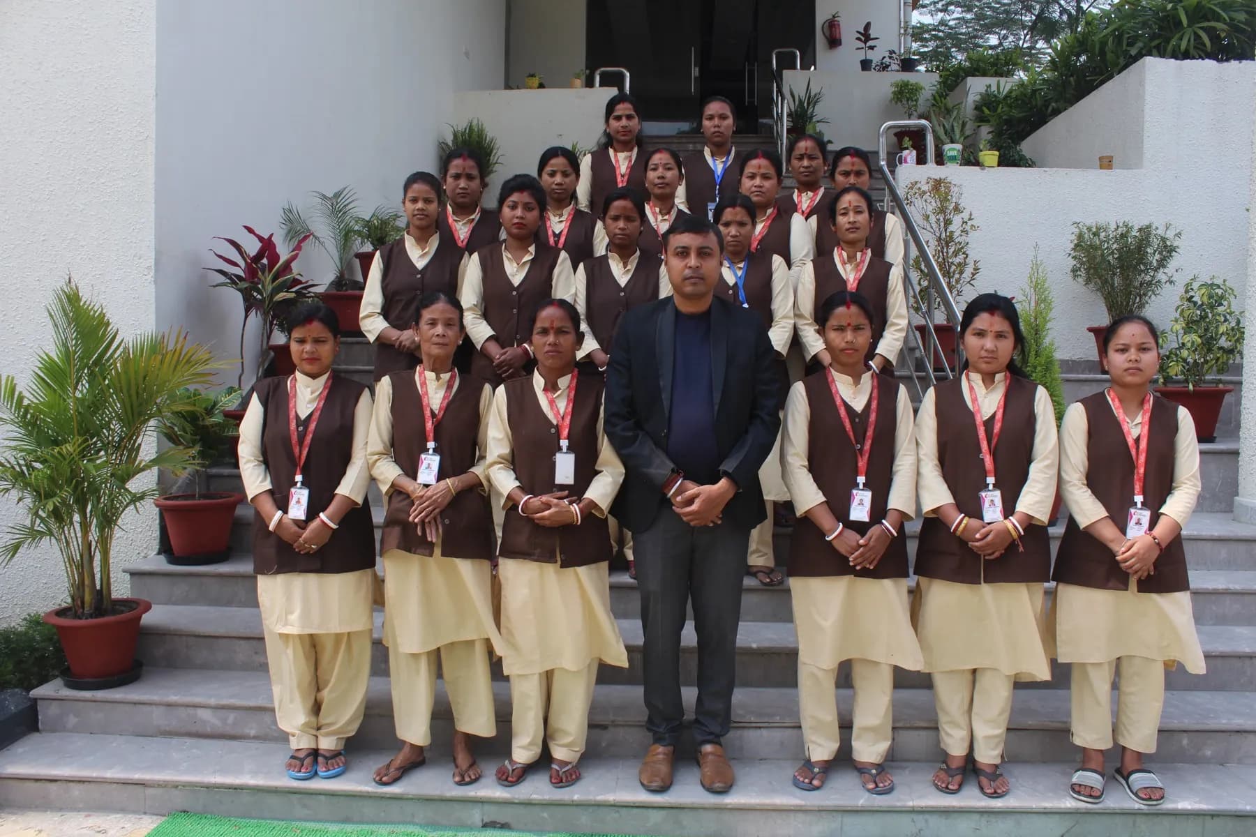 A secured campus perimeter at Sri Sri Academy