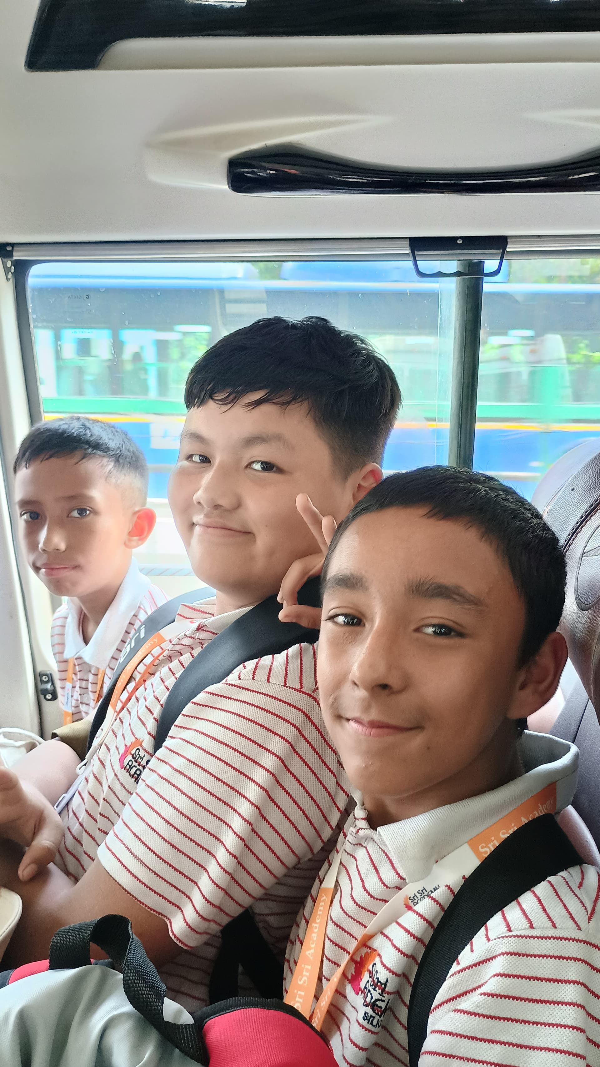 Inside a Sri Sri Academy school bus